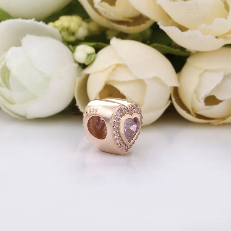 (image for) Sparkling Love Charm, PANDORA Rose™ & Pink Crystal - 787608NPM - View 4