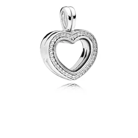 Sparkling PANDORA Heart Floating Locket Pendant Charm - 797248CZ Sparkling PANDORA Heart Floating Locket Pendant Charm - 797248CZ