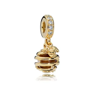 Sweet As Honey Dangle Charm, PANDORA Shine™, Tiger Eye Clear CZ - 767044CZ (image for) Sweet As Honey Dangle Charm, PANDORA Shine™, Tiger Eye Clear CZ - 767044CZ