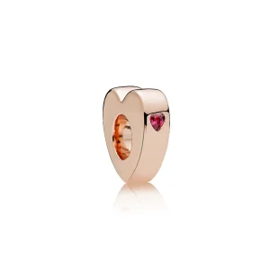 (image for) Two Hearts Spacer, PANDORA Rose™ Red CZ - 786559CZR