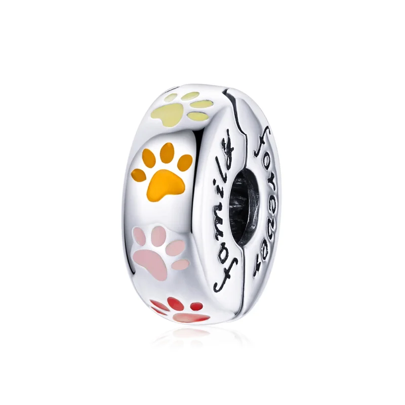 (image for) Pandora Style Silver Colorful Claw Prints Clip - SCC1850 - Product Image