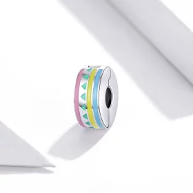 Pandora Style Silver Colorful Clip - SCC1756 Pandora Style Silver Colorful Clip - SCC1756