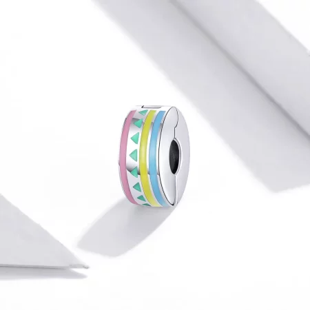 Pandora Style Silver Colorful Clip - SCC1756