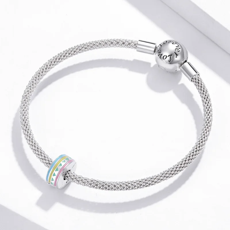 (image for) Pandora Style Silver Colorful Clip - SCC1756 - View 3