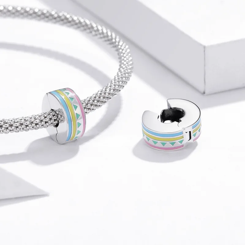 (image for) Pandora Style Silver Colorful Clip - SCC1756 - View 4