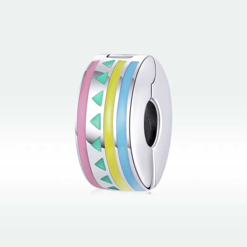 (image for) Pandora Style Silver Colorful Clip - SCC1756 - View 5