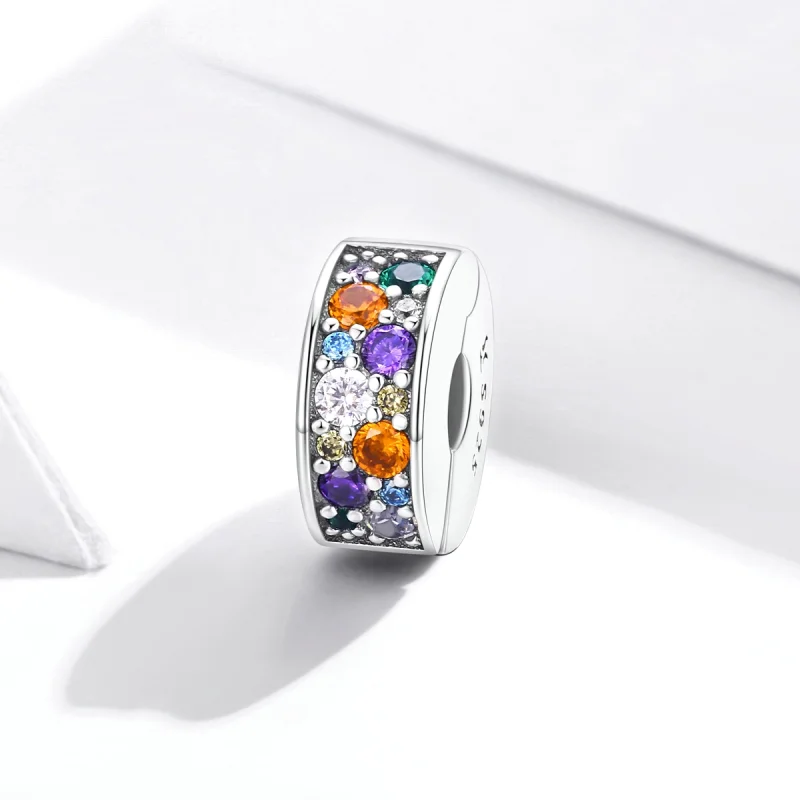 (image for) Pandora Style Silver Colorful Garden Clip - SCC1609 - View 2