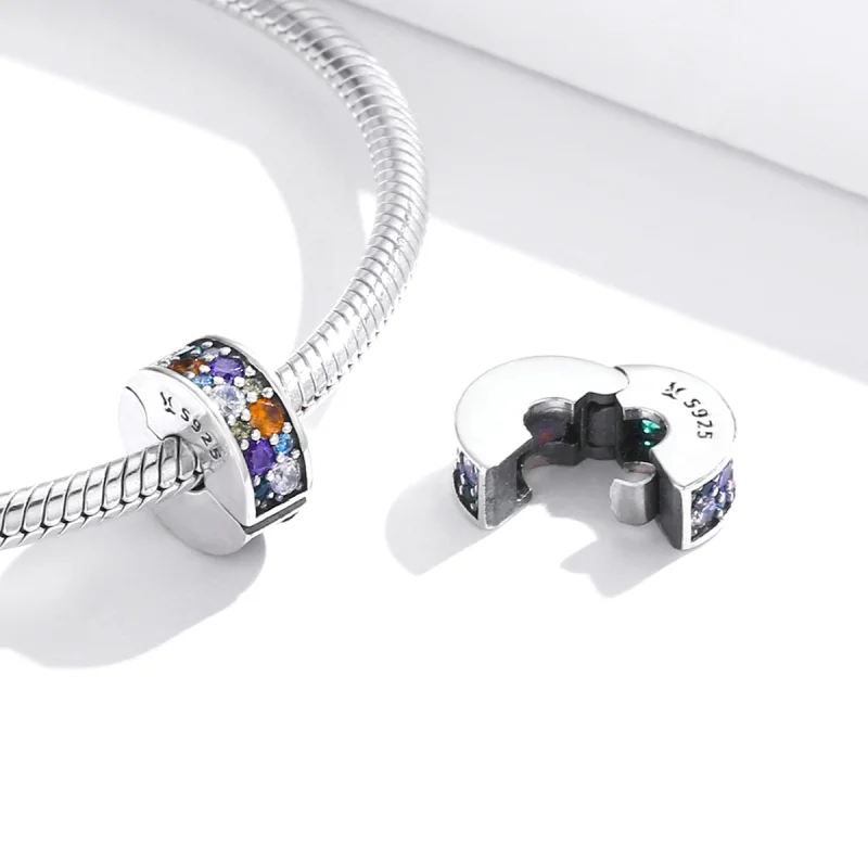 (image for) Pandora Style Silver Colorful Garden Clip - SCC1609 - View 4