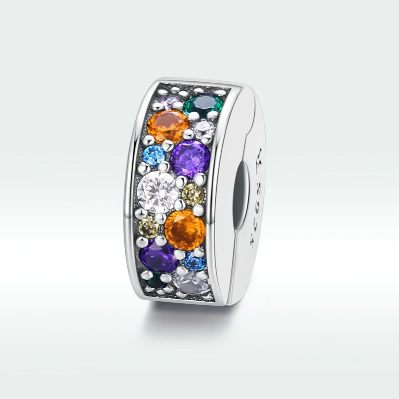 (image for) Pandora Style Silver Colorful Garden Clip - SCC1609 - View 5