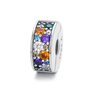 (image for) Pandora Style Silver Colorful Garden Clip - SCC1609