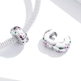 Pandora Style Silver Contracted Flowers Clip - BSC245 Pandora Style Silver Contracted Flowers Clip - BSC245