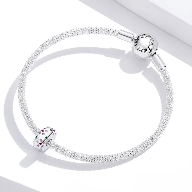 (image for) Pandora Style Silver Contracted Flowers Clip - BSC245 - View 4