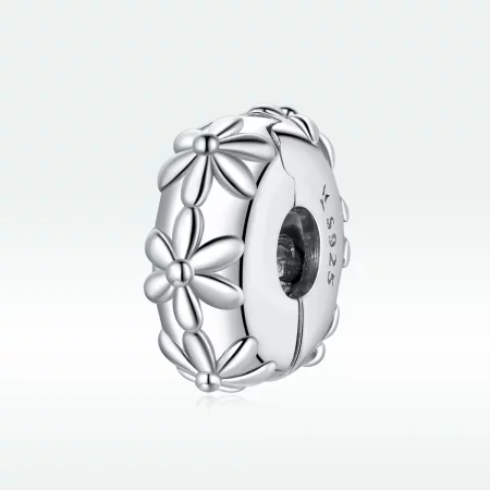 Pandora Style Silver Daisy Clip - SCC1795
