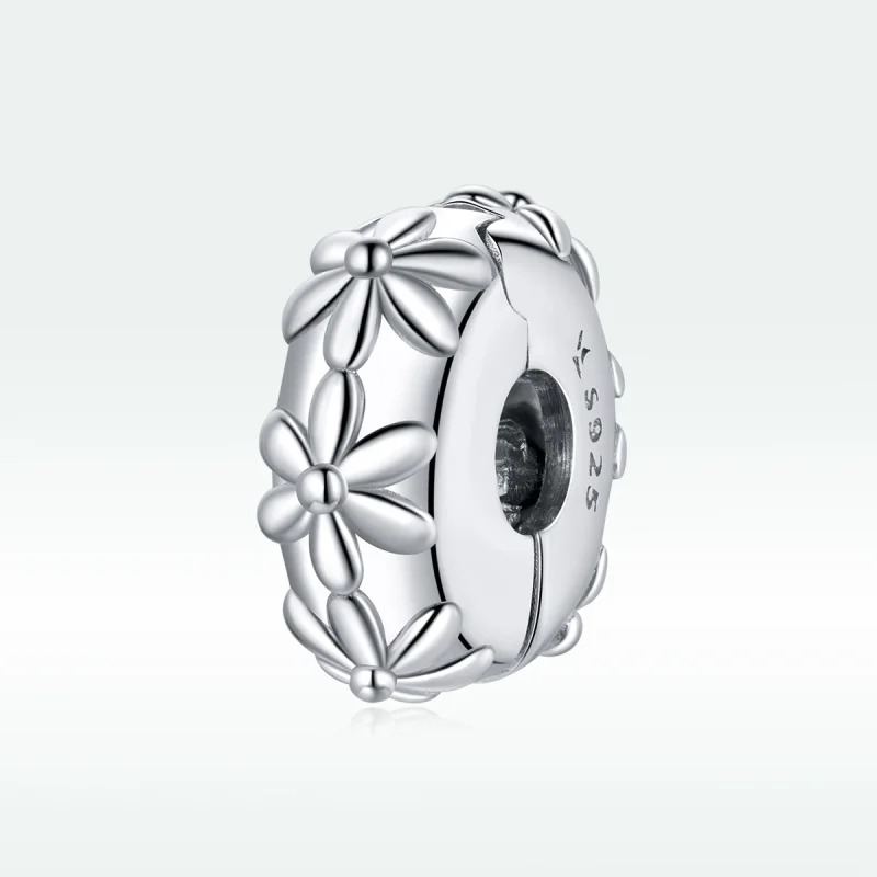 (image for) Pandora Style Silver Daisy Clip - SCC1795 - View 5
