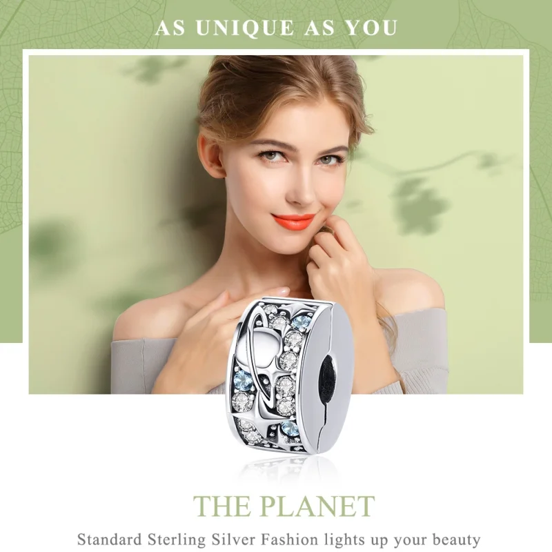 (image for) Pandora Style Silver Planet Clip - SCC985 - View 6