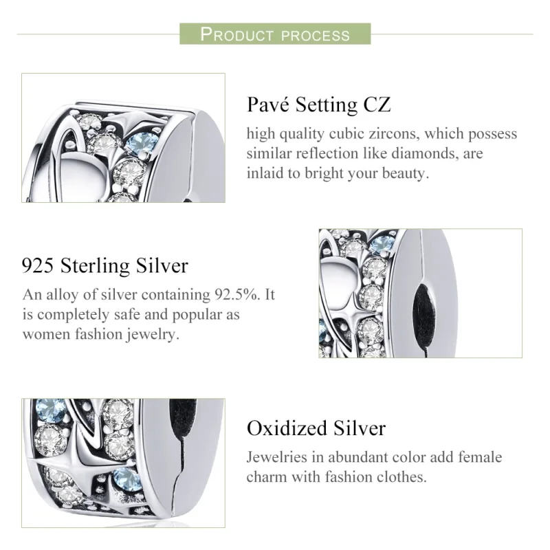 (image for) Pandora Style Silver Planet Clip - SCC985 - View 7