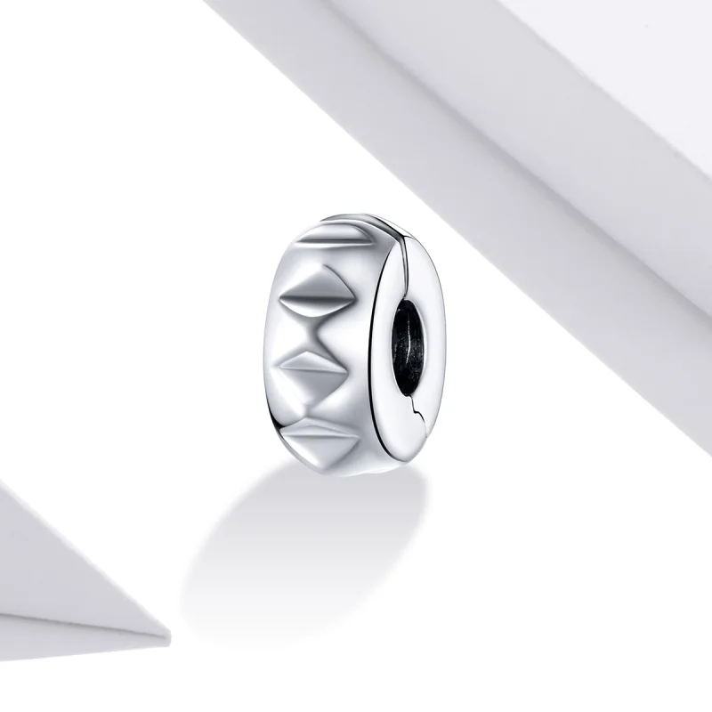 (image for) Pandora Style Silver Rivet Clip - SCC1780 - View 2