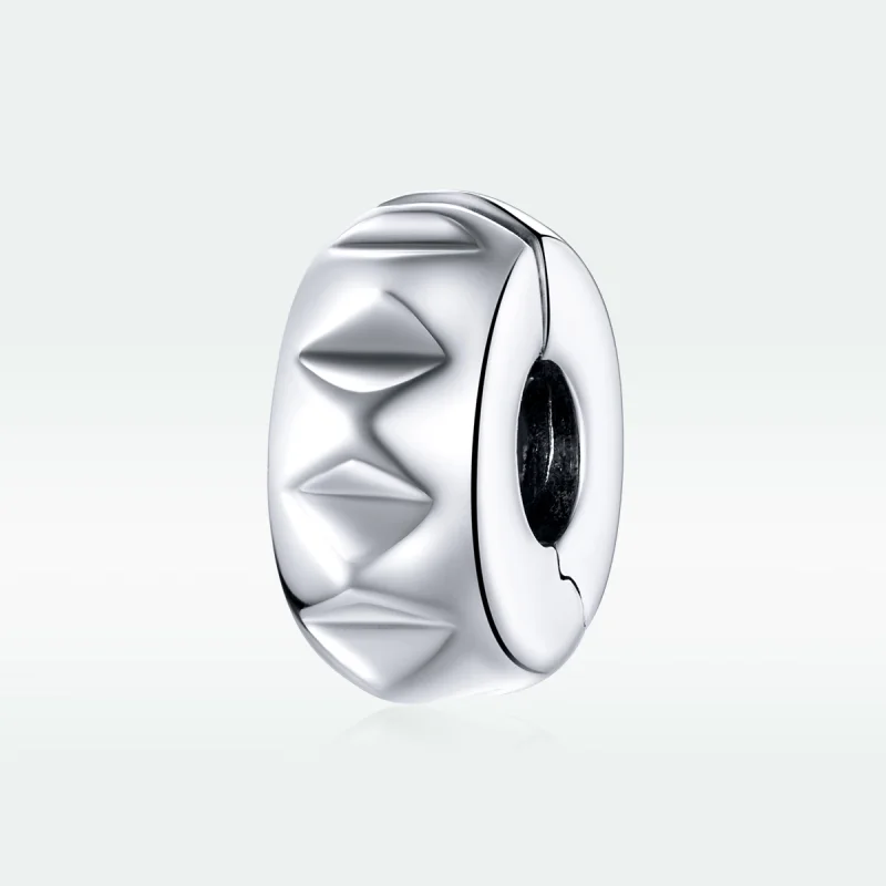 (image for) Pandora Style Silver Rivet Clip - SCC1780 - View 5