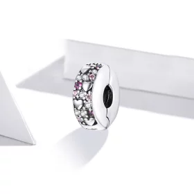 Pandora Style Silver Shining Love Clip - SCC1745 Pandora Style Silver Shining Love Clip - SCC1745