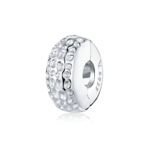 (image for) Pandora Style Silver Texture Clip - SCC1490