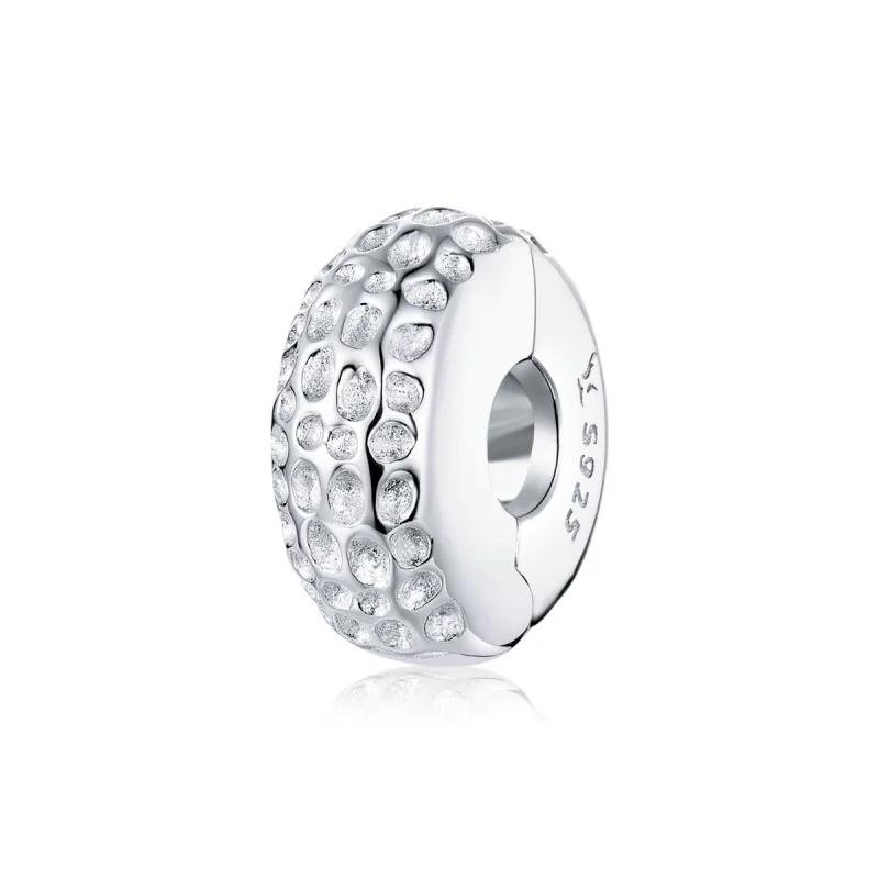 (image for) Pandora Style Silver Texture Clip - SCC1490 - Product Image