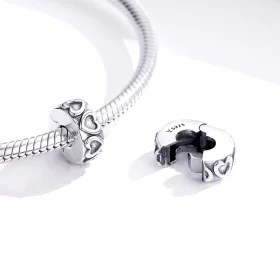 Pandora Style Silver Vintage Relief Clip - SCC1557 Pandora Style Silver Vintage Relief Clip - SCC1557