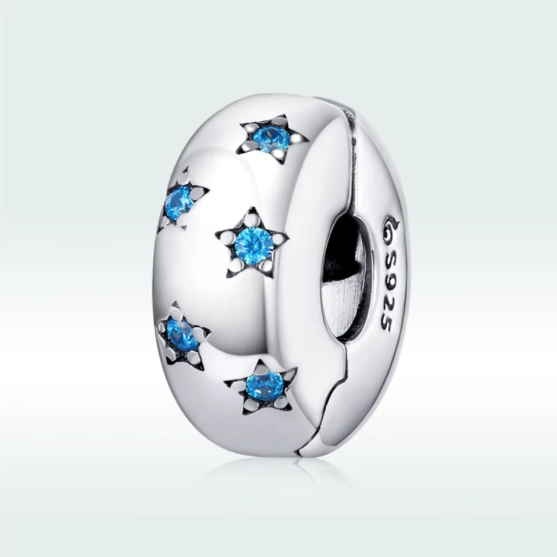 (image for) Pandora Style Silver Waves In The Sun Clip - BSC253 - View 5