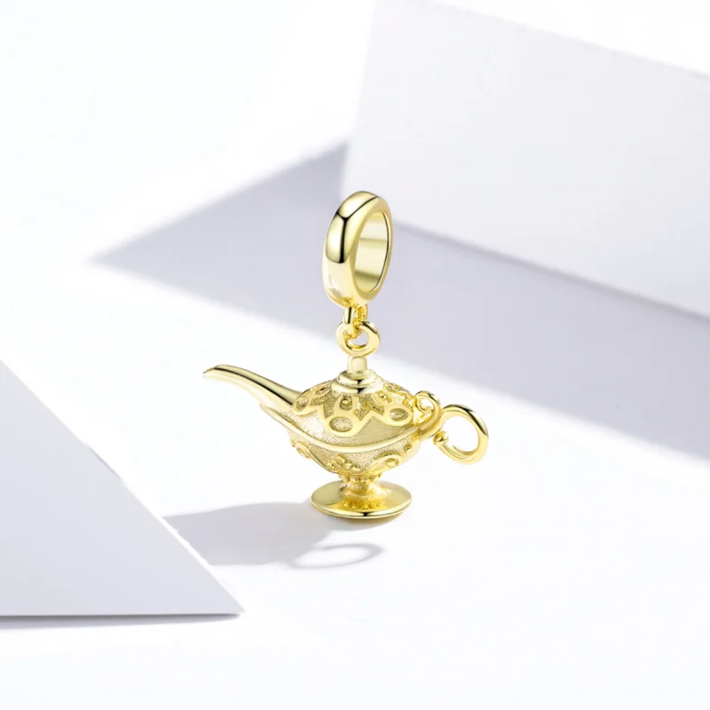 (image for) Pandora Style 18ct Gold Plated Magic Lamp Dangle - SCC1819 - View 2