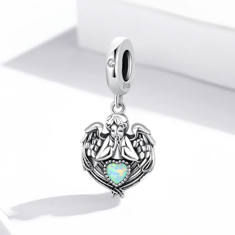 (image for) Pandora Style Angel Pray Love Dangle - BSC568 - View 2