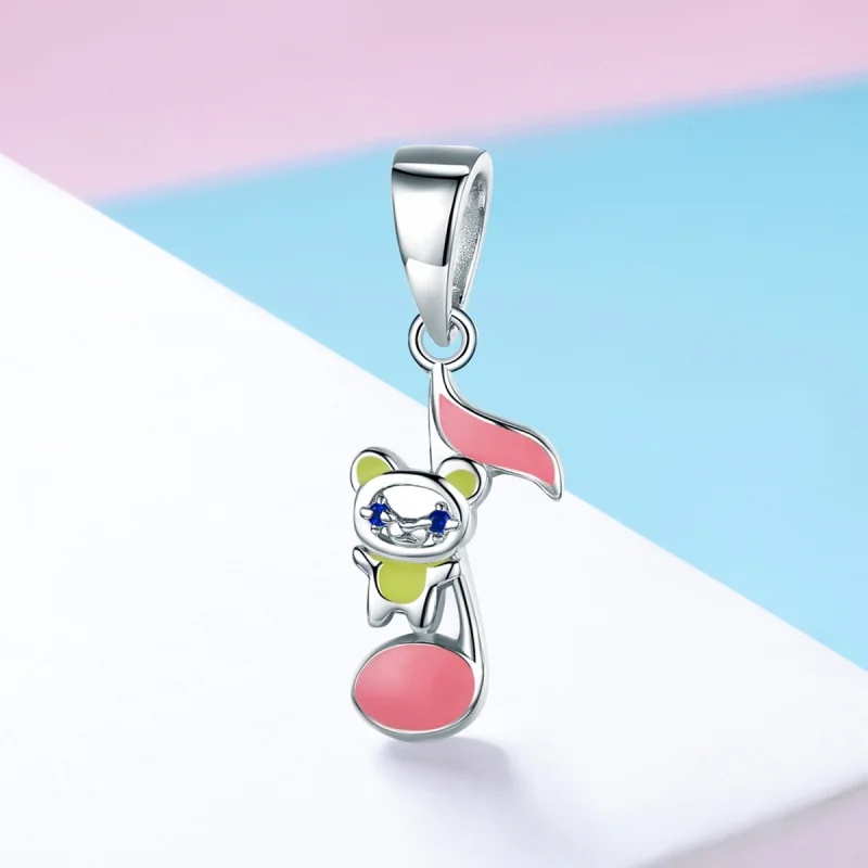 (image for) Pandora Style Bear Melody Dangle - BSC021 - View 2