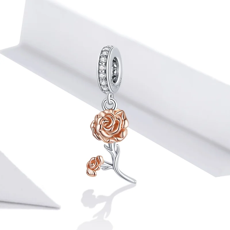 (image for) Pandora Style Carnation Dangle - BSC422 - View 2