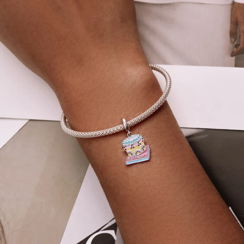 (image for) Pandora Style Cherry Cream Cake Dangle - SCC2230 - View 6