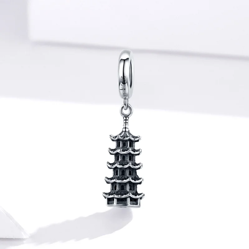 (image for) Pandora Style Chinese Tower Dangle - SCC1544 - View 4