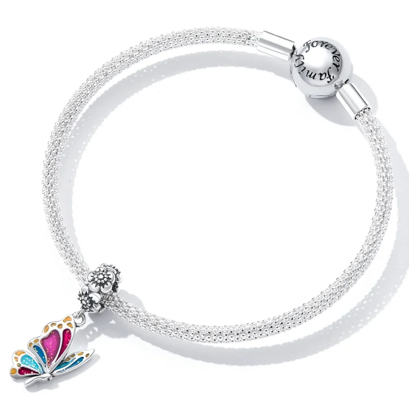 (image for) Pandora Style Colorful Butterfly Dangle - SCC2216 - View 4