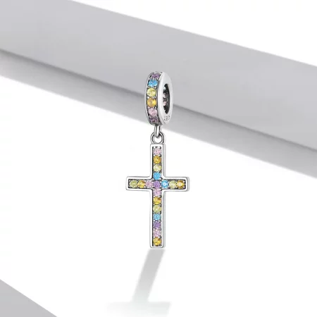 Pandora Style Colorful Cross Dangle - SCC2156