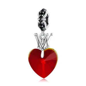 (image for) Pandora Style Crown Heart Dangle - SCC2247