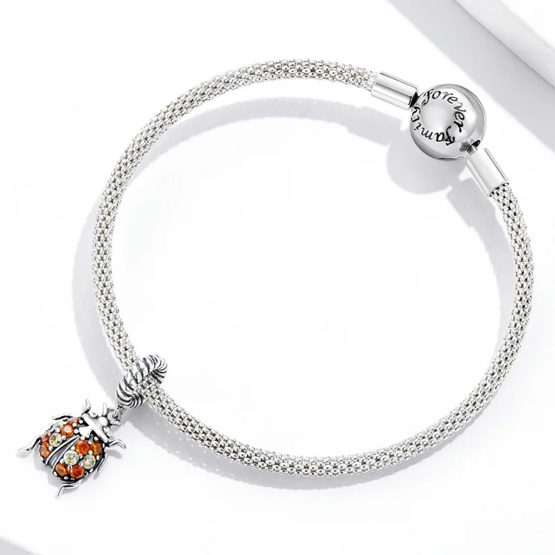(image for) Pandora Style Delicate Ladybug Dangle - SCC2179 - View 3