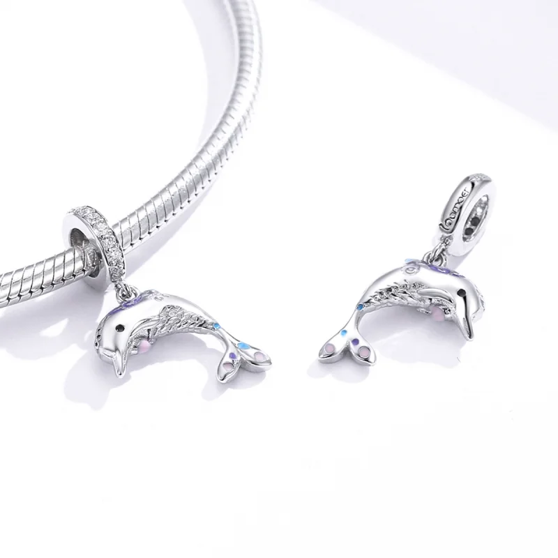 (image for) Pandora Style Dolphin Dangle - BSC159 - View 4