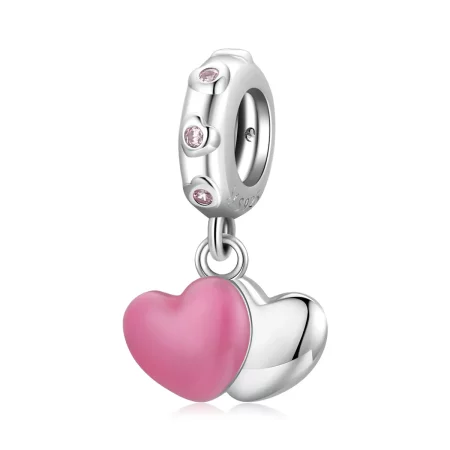 Pandora Style Double Love Dangle - SCC2006 Pandora Style Double Love Dangle - SCC2006