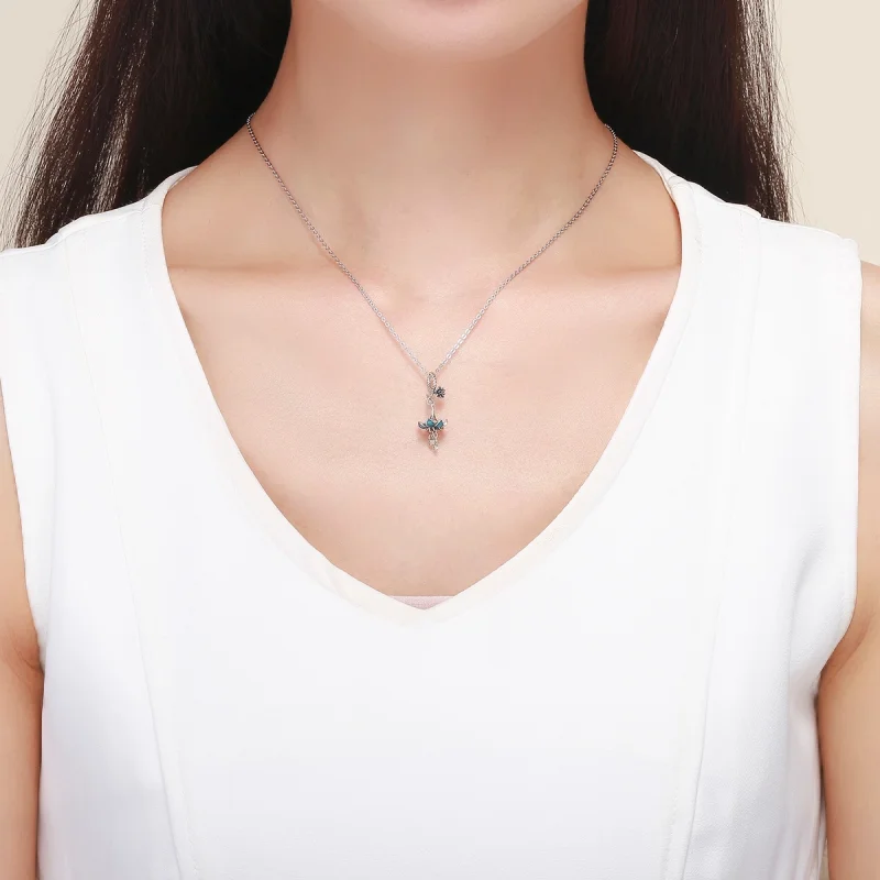 (image for) Pandora Style Dream Orchid Dangle - BSC034 - View 5