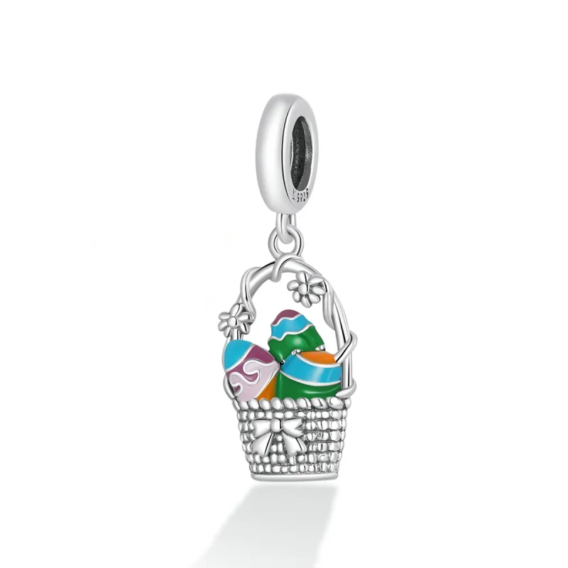 (image for) Pandora Style Egg Basket Dangle - SCC2118 - View 2