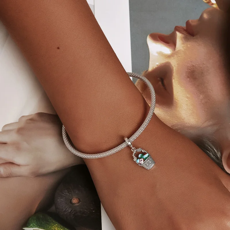 (image for) Pandora Style Egg Basket Dangle - SCC2118 - View 5