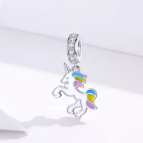Pandora Style Fantasy Unicorn Dangle - BSC075 Pandora Style Fantasy Unicorn Dangle - BSC075