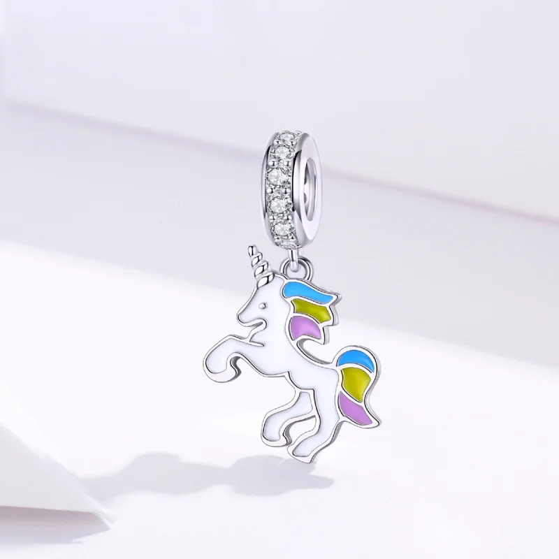 (image for) Pandora Style Fantasy Unicorn Dangle - BSC075 - View 2