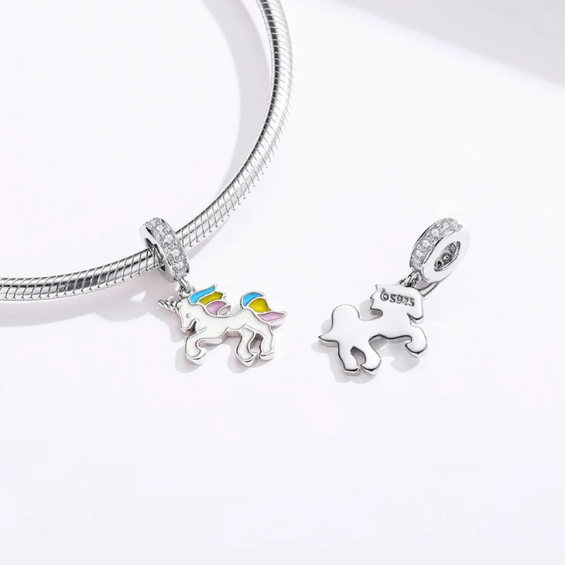 (image for) Pandora Style Fantasy Unicorn Dangle - BSC075 - View 4