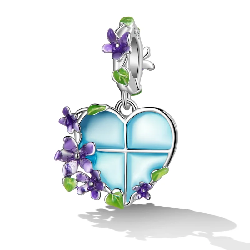 (image for) Pandora Style Flower Window Dangle - SCC2323 - View 2