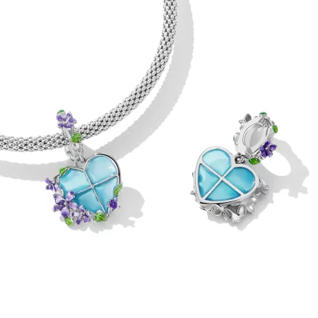 Pandora Style Flower Window Dangle - SCC2323