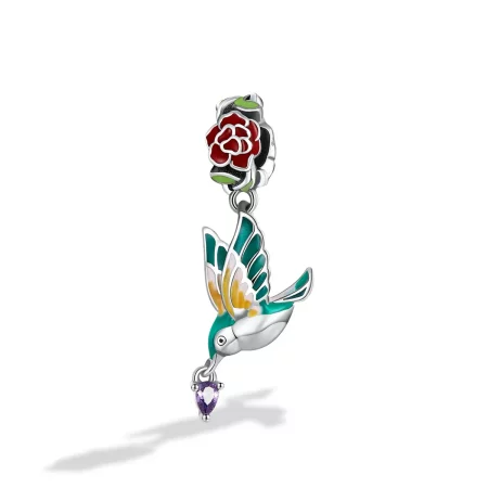 Pandora Style Flowers and Birds Dangle - SCC2195