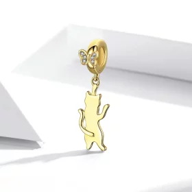 Pandora Style Flutter Cat Dangle - SCC2050 Pandora Style Flutter Cat Dangle - SCC2050