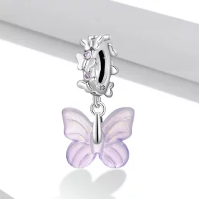 Pandora Style Glass Butterfly Dangle - SCC2087 Pandora Style Glass Butterfly Dangle - SCC2087